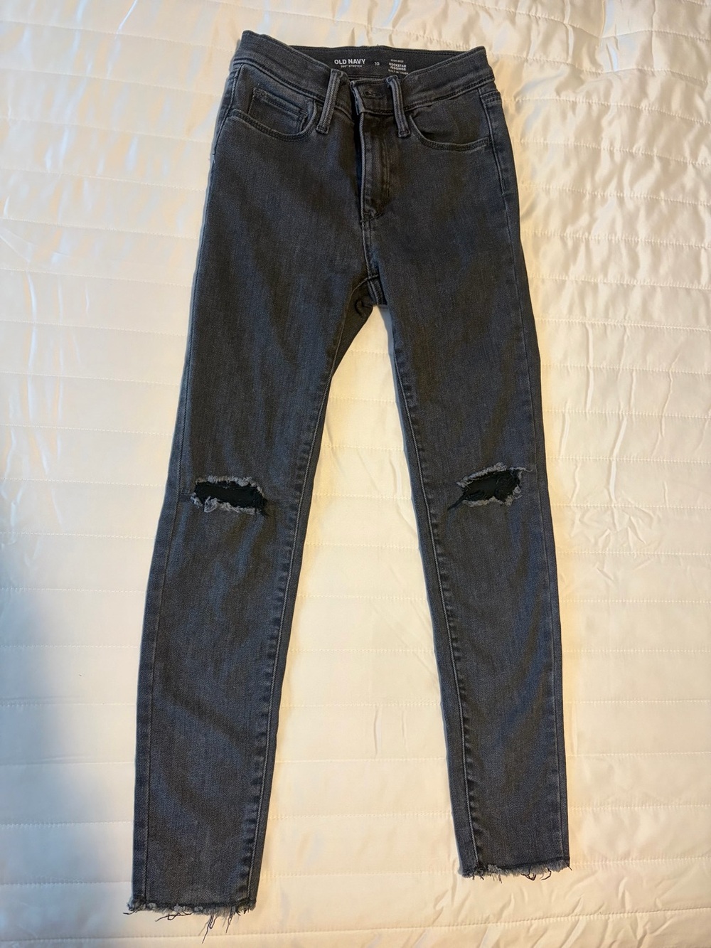 Old Navy Black Distressed Kids Skinny Jeans